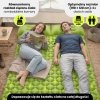 Ultralekki materac dmuchany dwuosobowy do spania na kemping i trekking HyperMotion Campmat – 190x120 cm – zielony